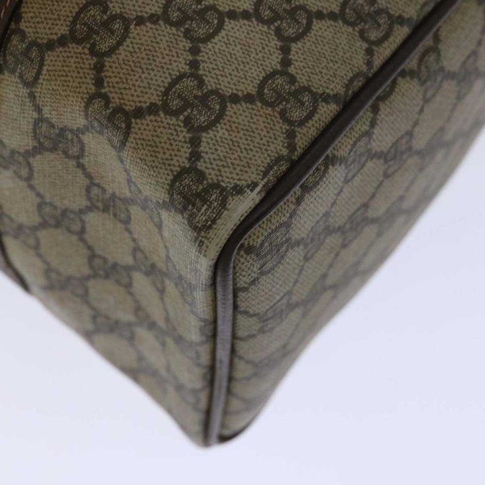 GUCCI GG Supreme Web Sherry Line Hand Bag PVC Beige Red 40 02 007 Auth 67806 - Picture 16 of 16